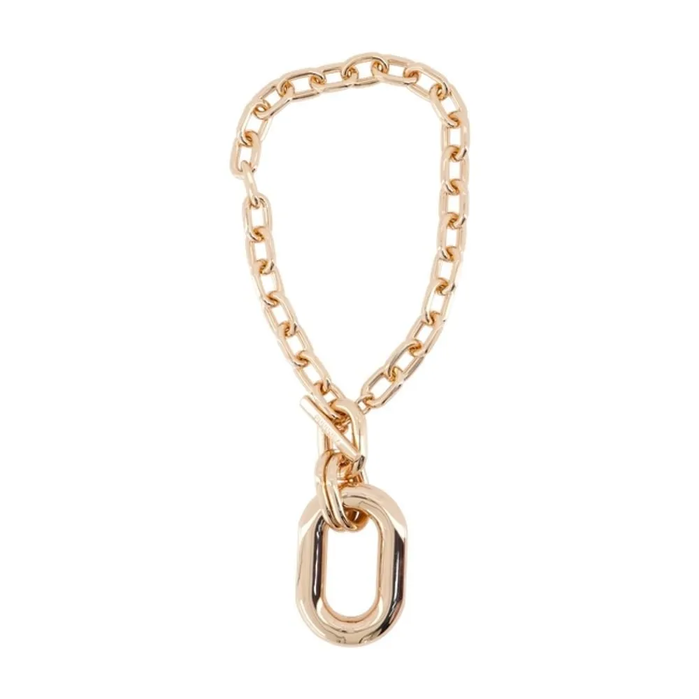 Rabanne Xl Link Logo Engraved Necklace