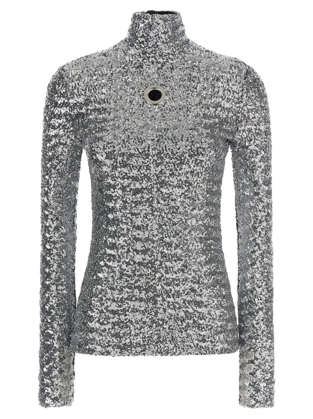 Rabanne Sequin Turtle-Neck Top