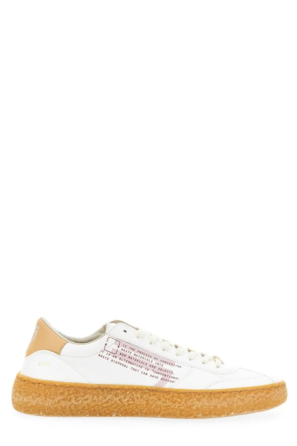 Puraai Slogan Printed Lace-Up Sneakers