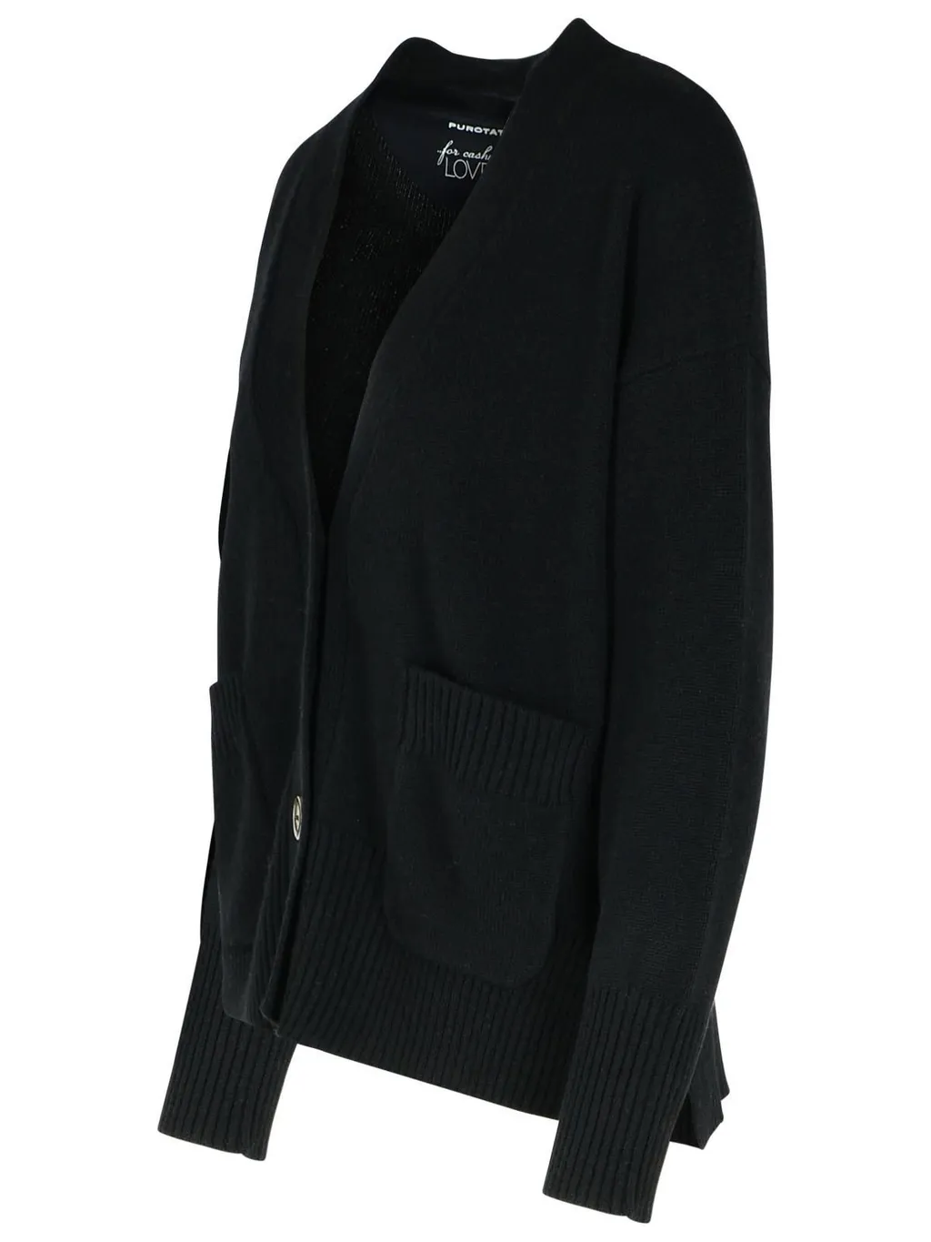 Purotatto Ribbed Trim Cardigan
