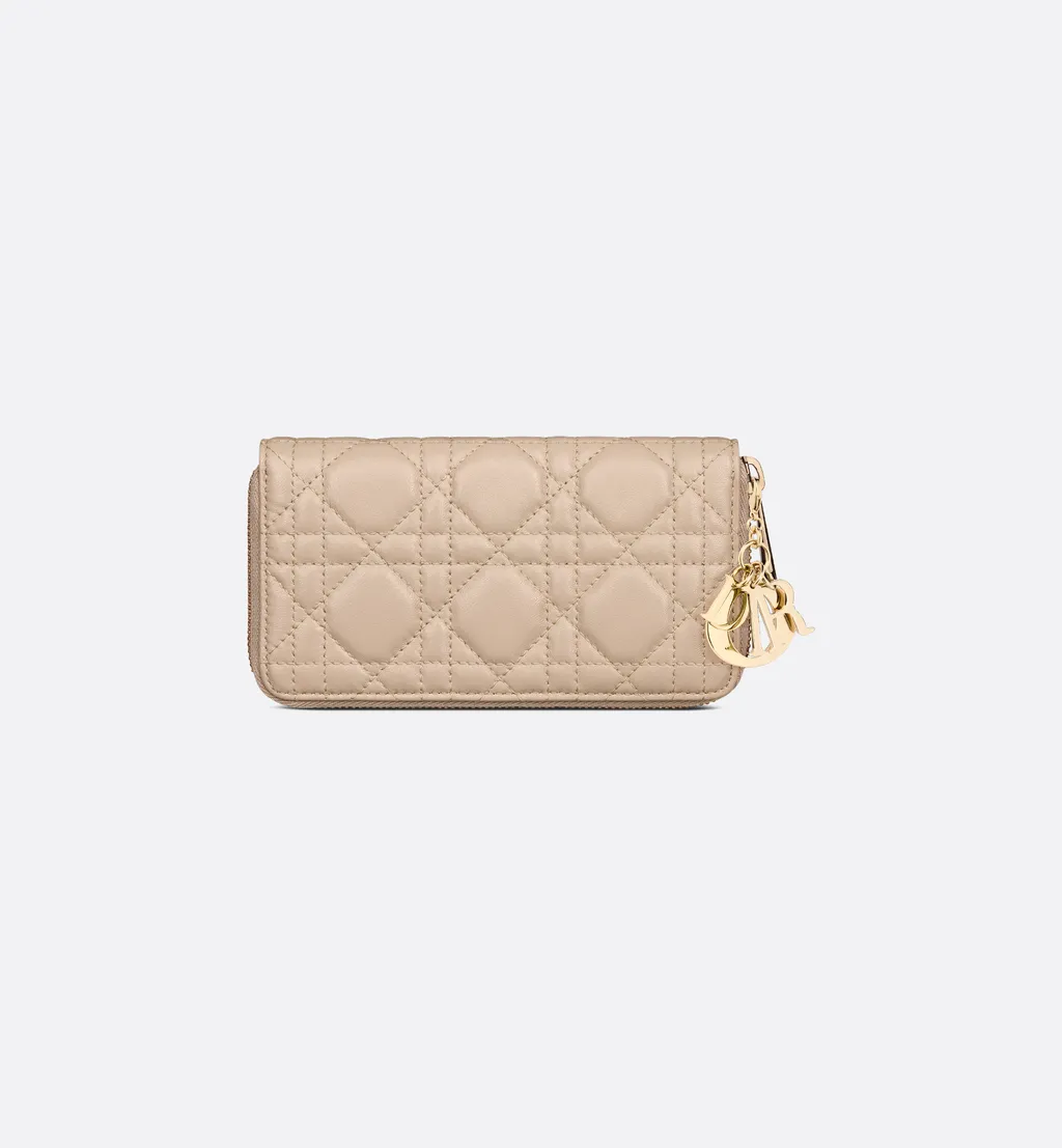 Medium Lady Dior Zipped Wallet