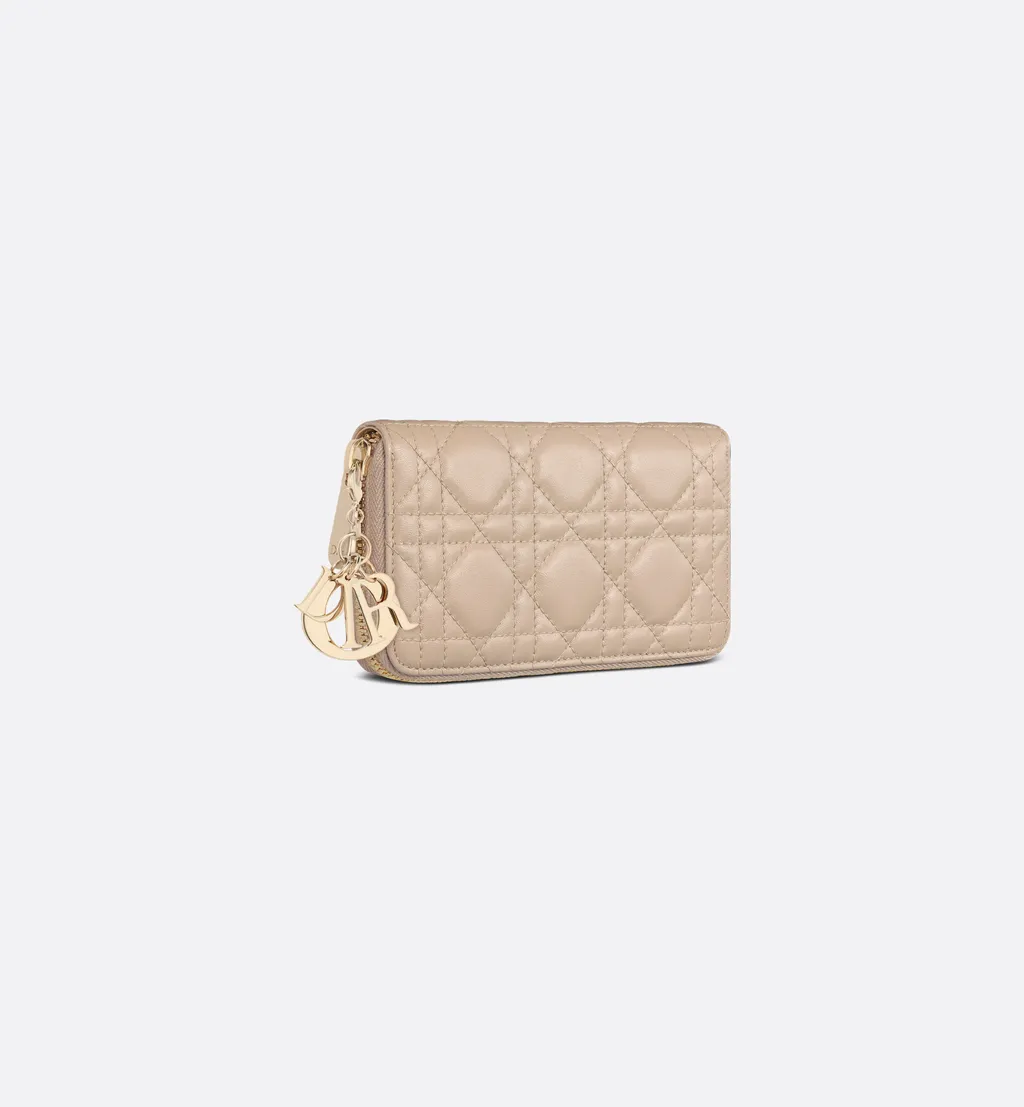 Medium Lady Dior Zipped Wallet