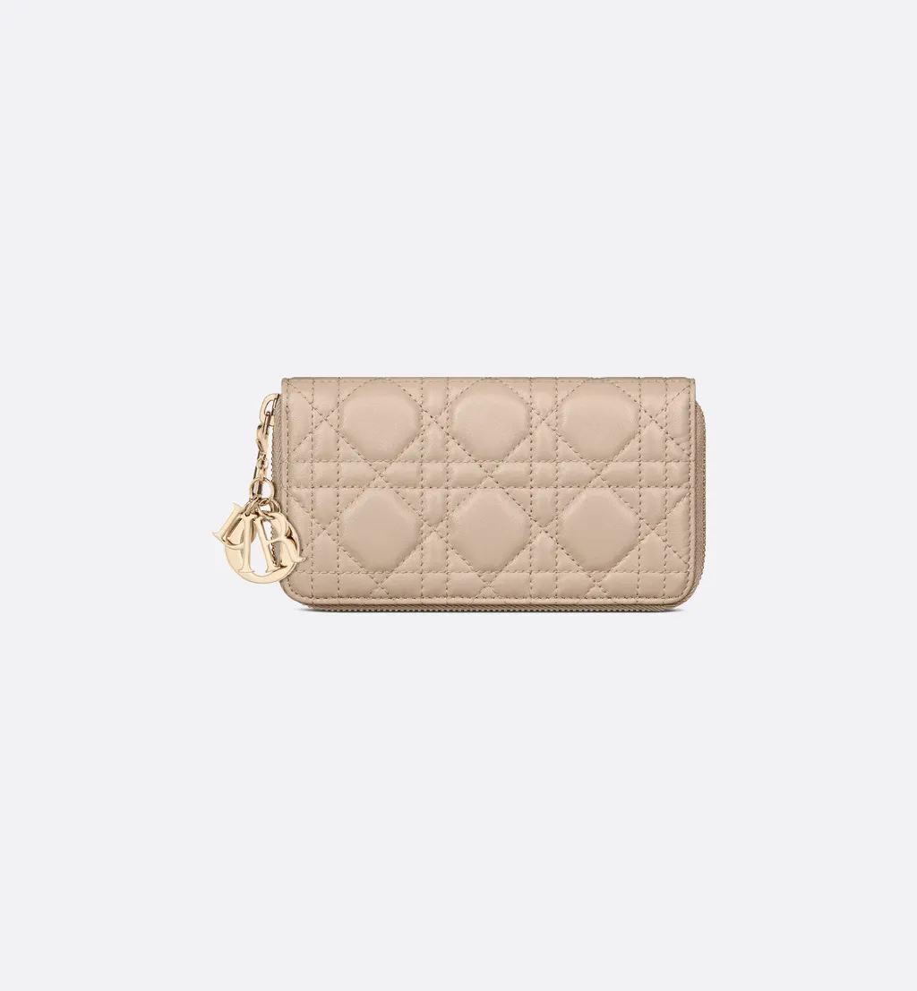 Medium Lady Dior Zipped Wallet