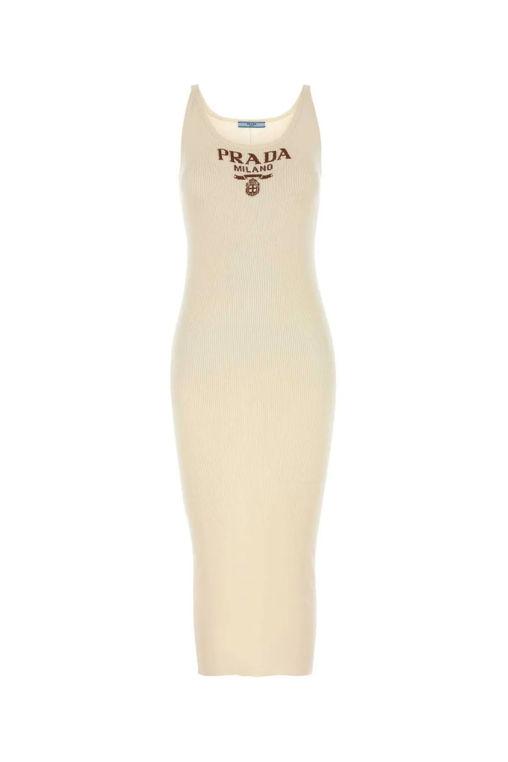 Prada Sleeveless Ribbed Dress