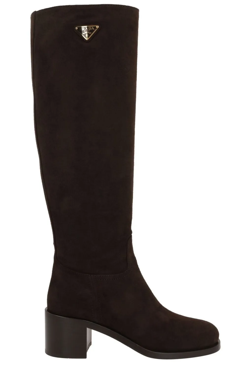 Prada Triangle-Logo Knee-High Boots