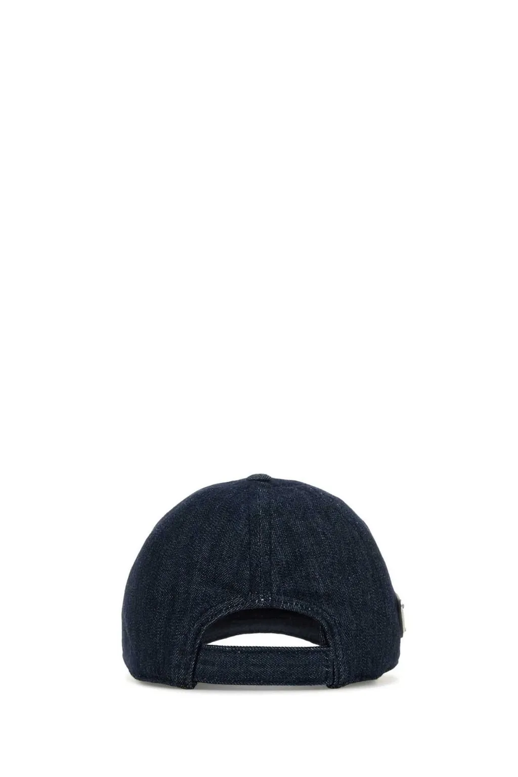 Prada Triangle-Logo Denim Baseball Cap