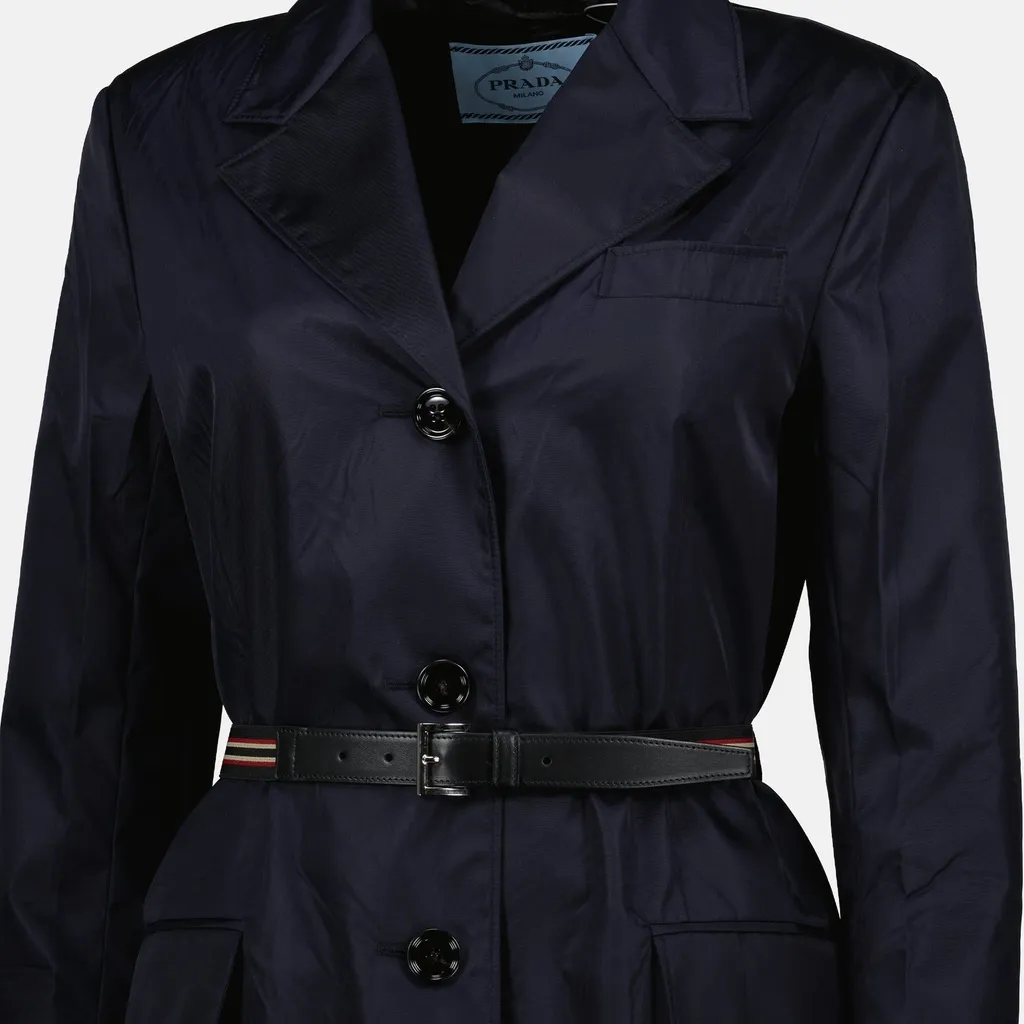 Prada Re-Nylon Belted Coat