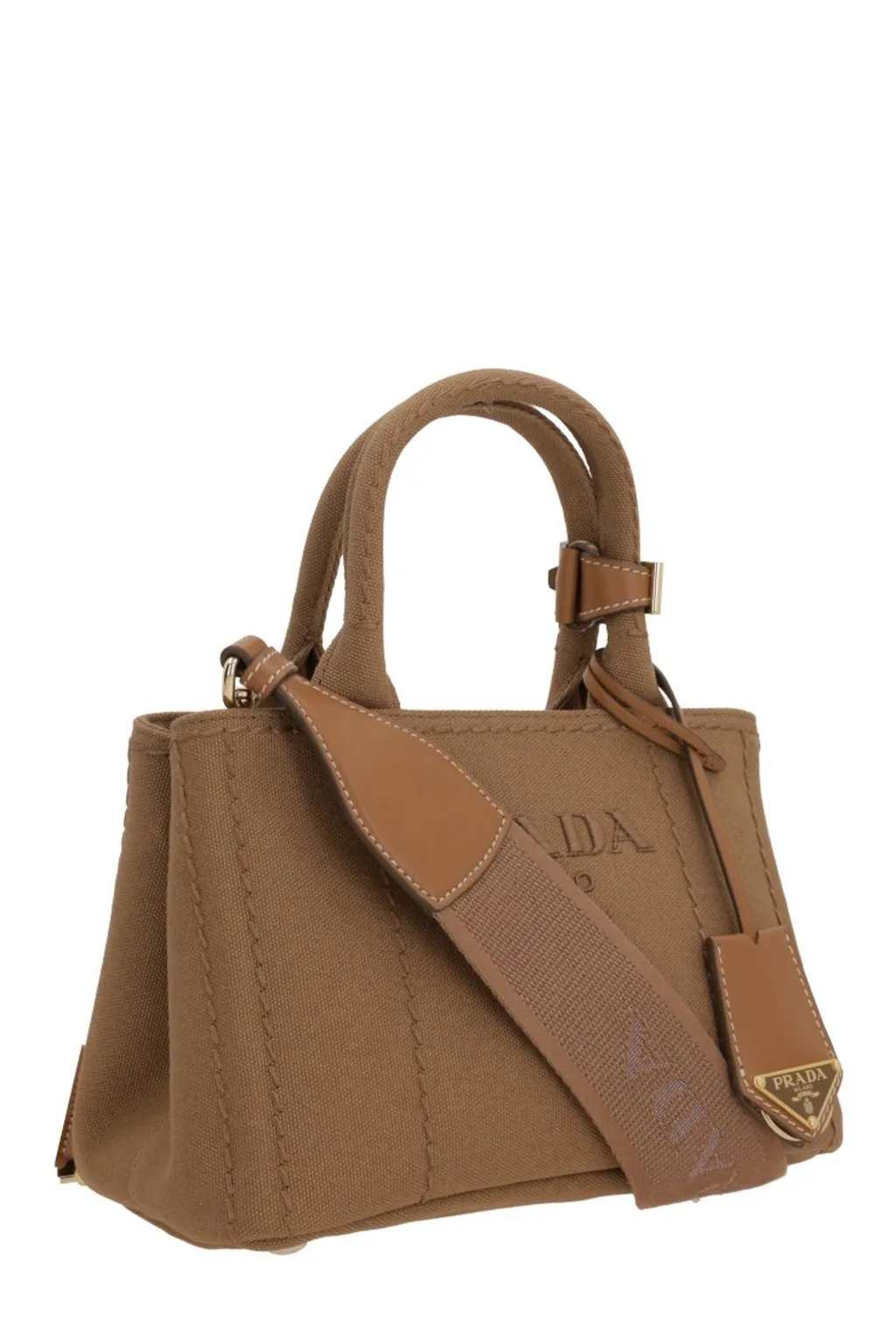 Prada Logo-Embroidered Tote Bag