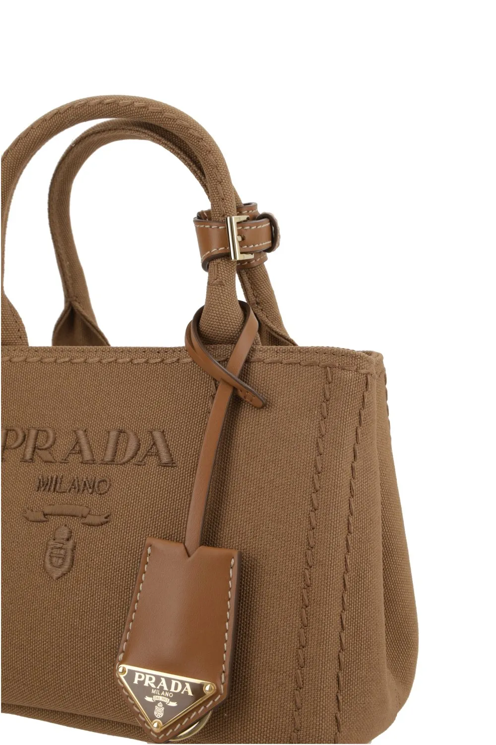 Prada Logo-Embroidered Tote Bag