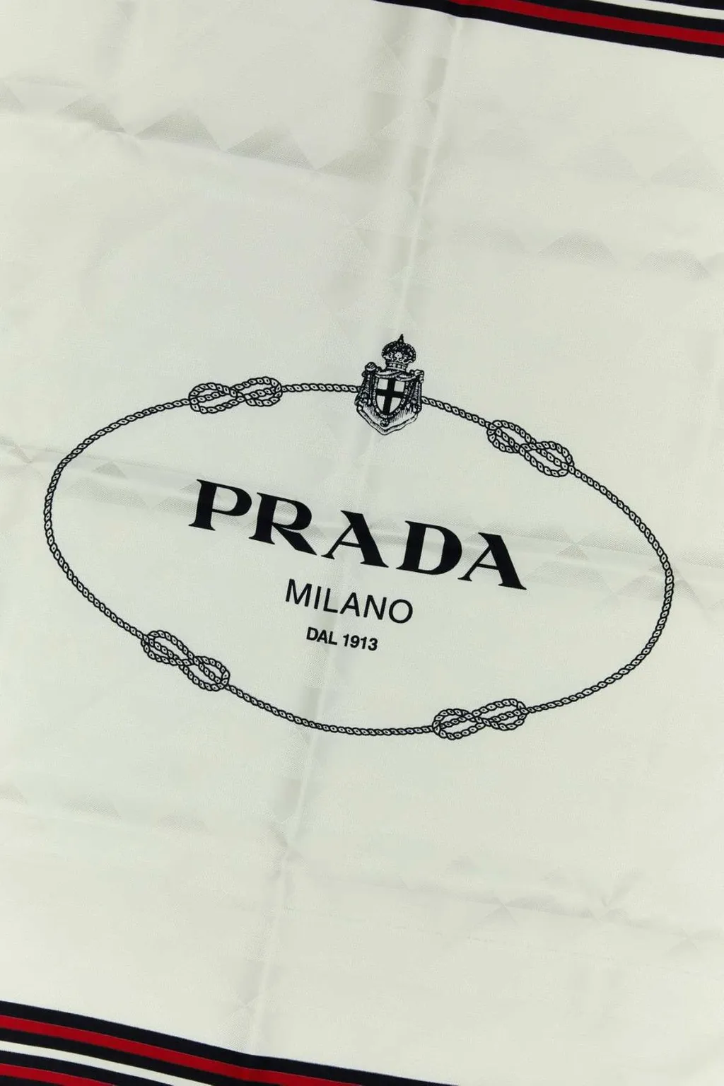 Prada Logo-Printed Twill Foulard