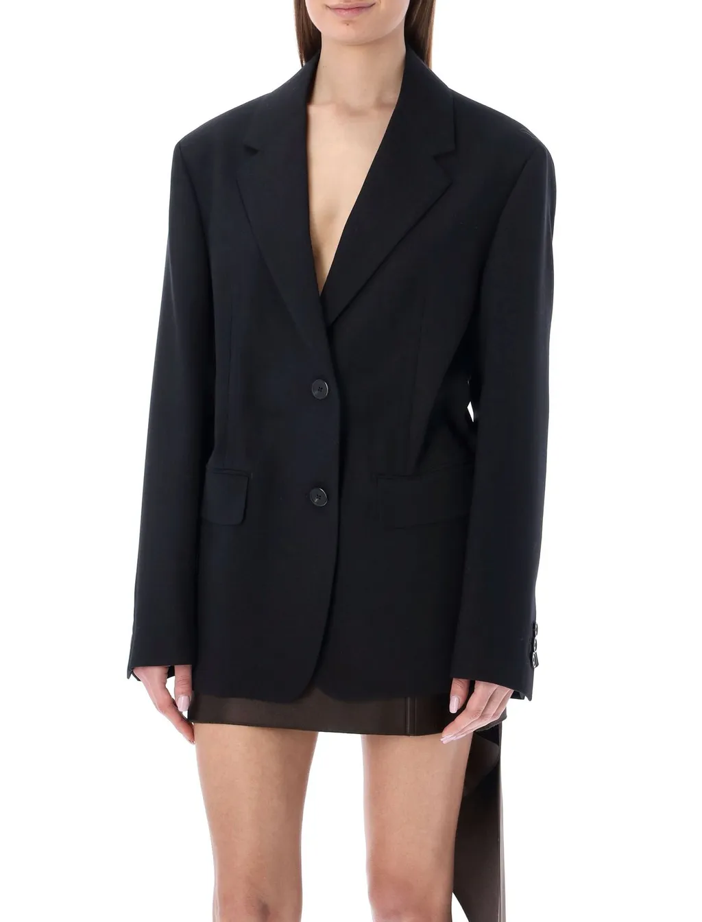 Prada Single Breasted Belted Tailored Blazer