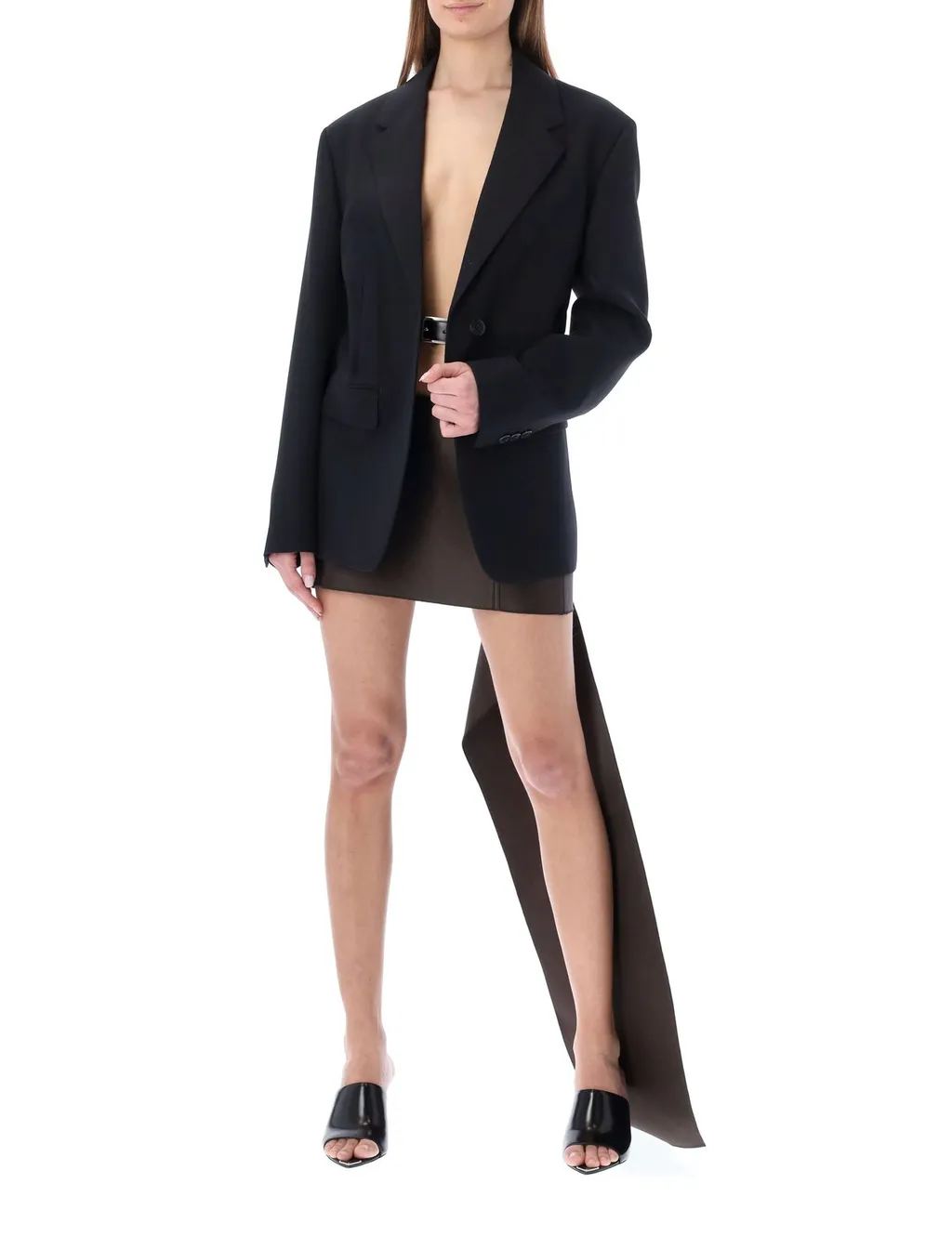 Prada Single Breasted Belted Tailored Blazer