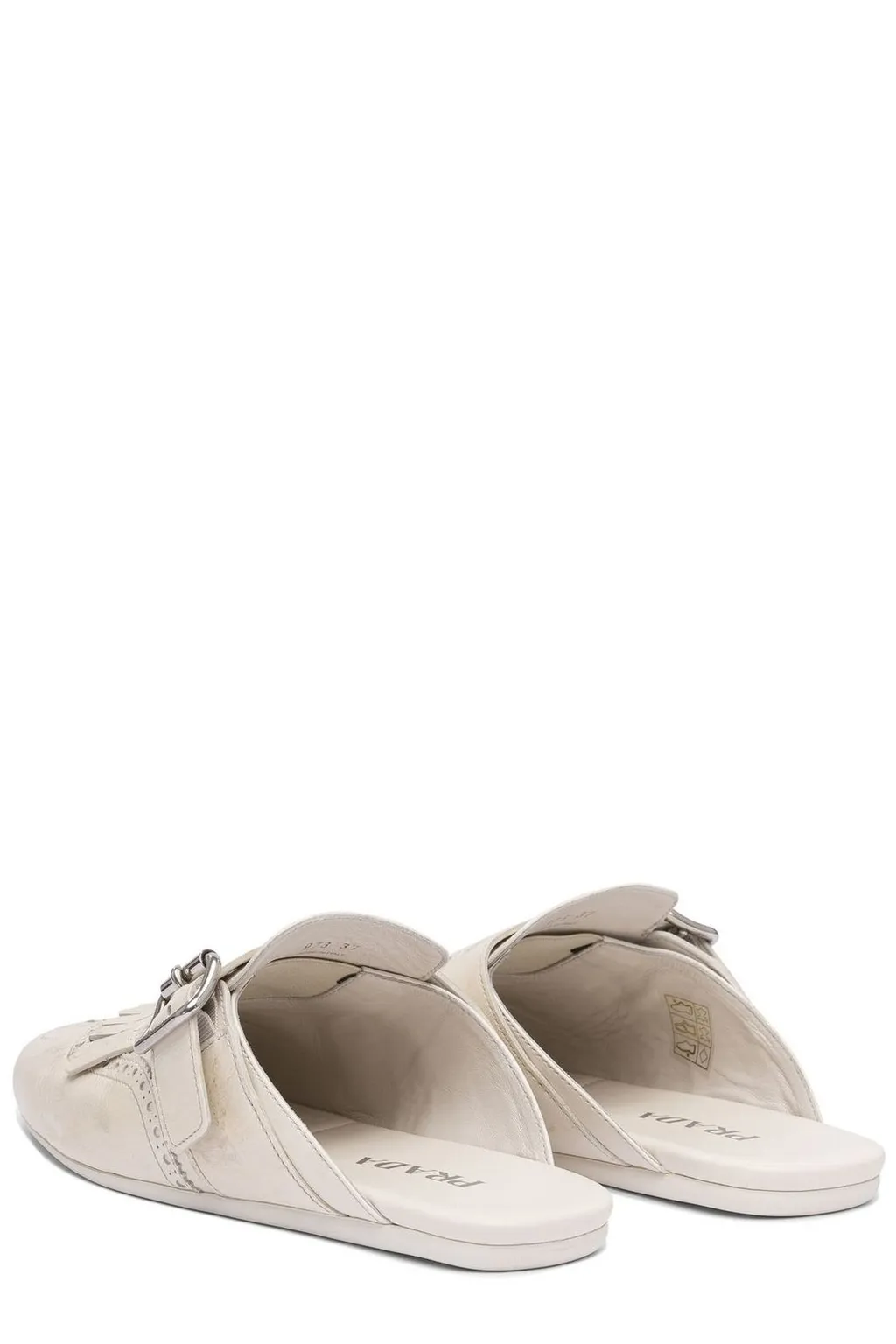 Prada Fringe-Detailed Slip-On Mules