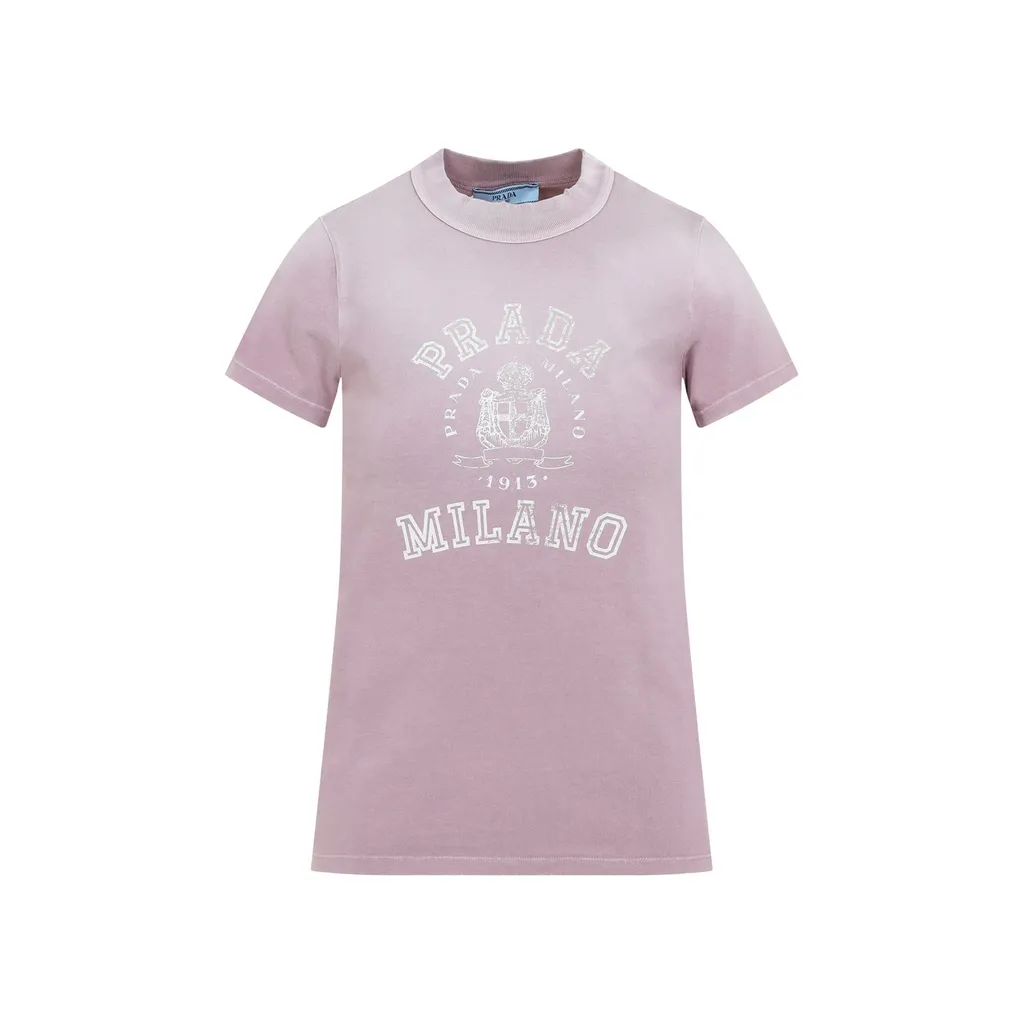 Prada Logo Printed Crewneck T-Shirt