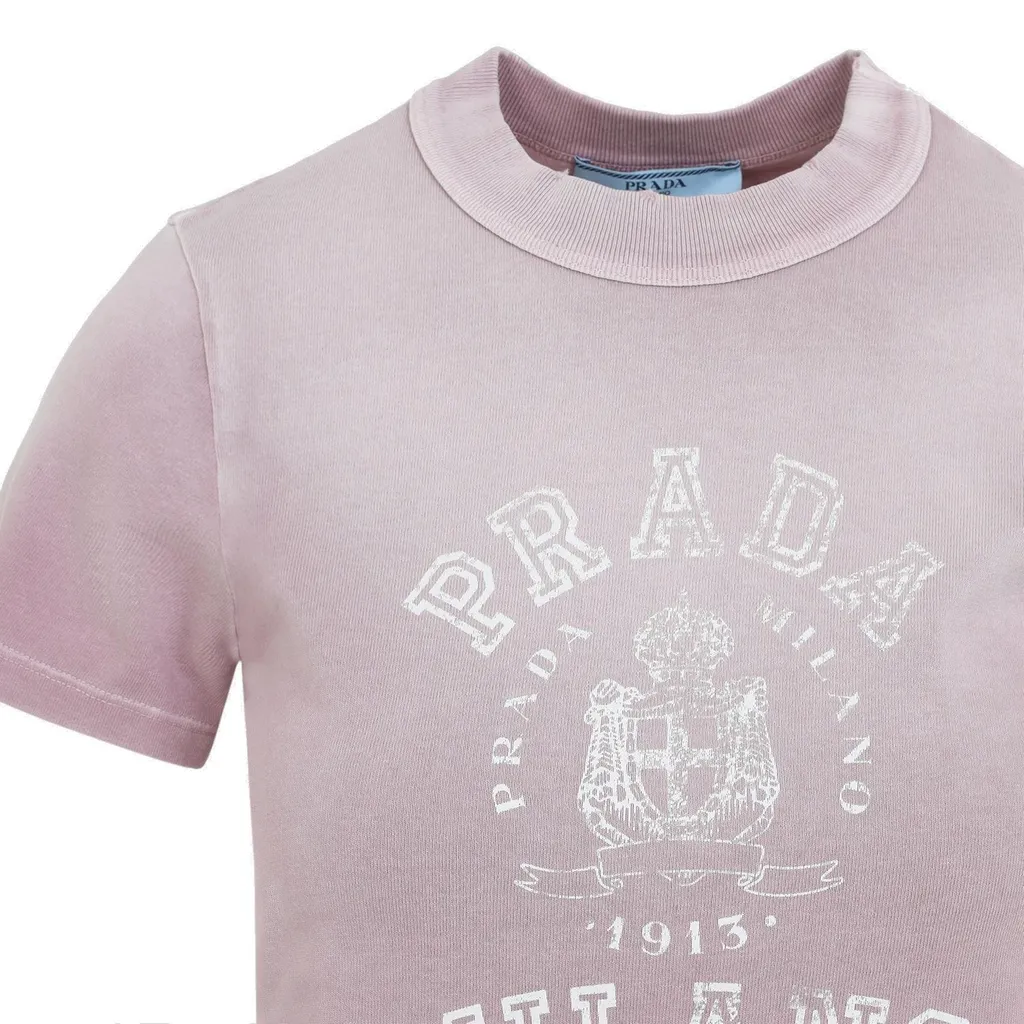 Prada Logo Printed Crewneck T-Shirt