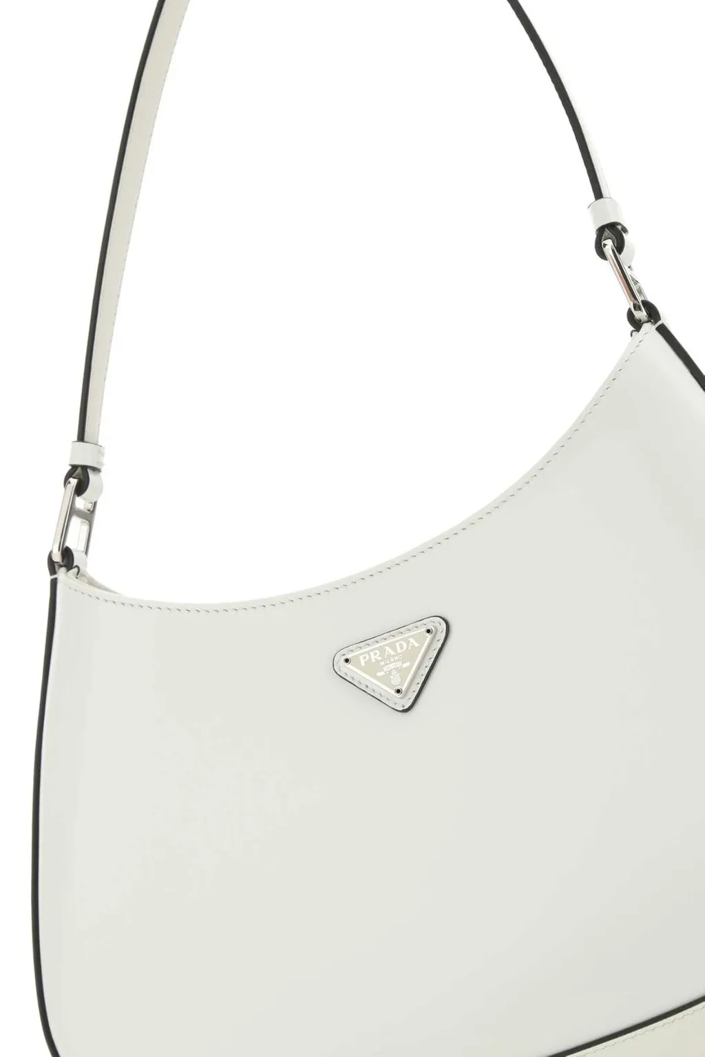 Prada Cleo Logo Plaque Shoulder Bag