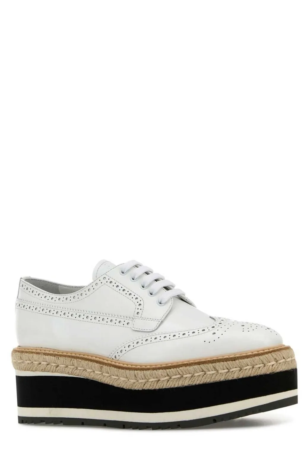 Prada Round-Toe Lace-Up Shoes