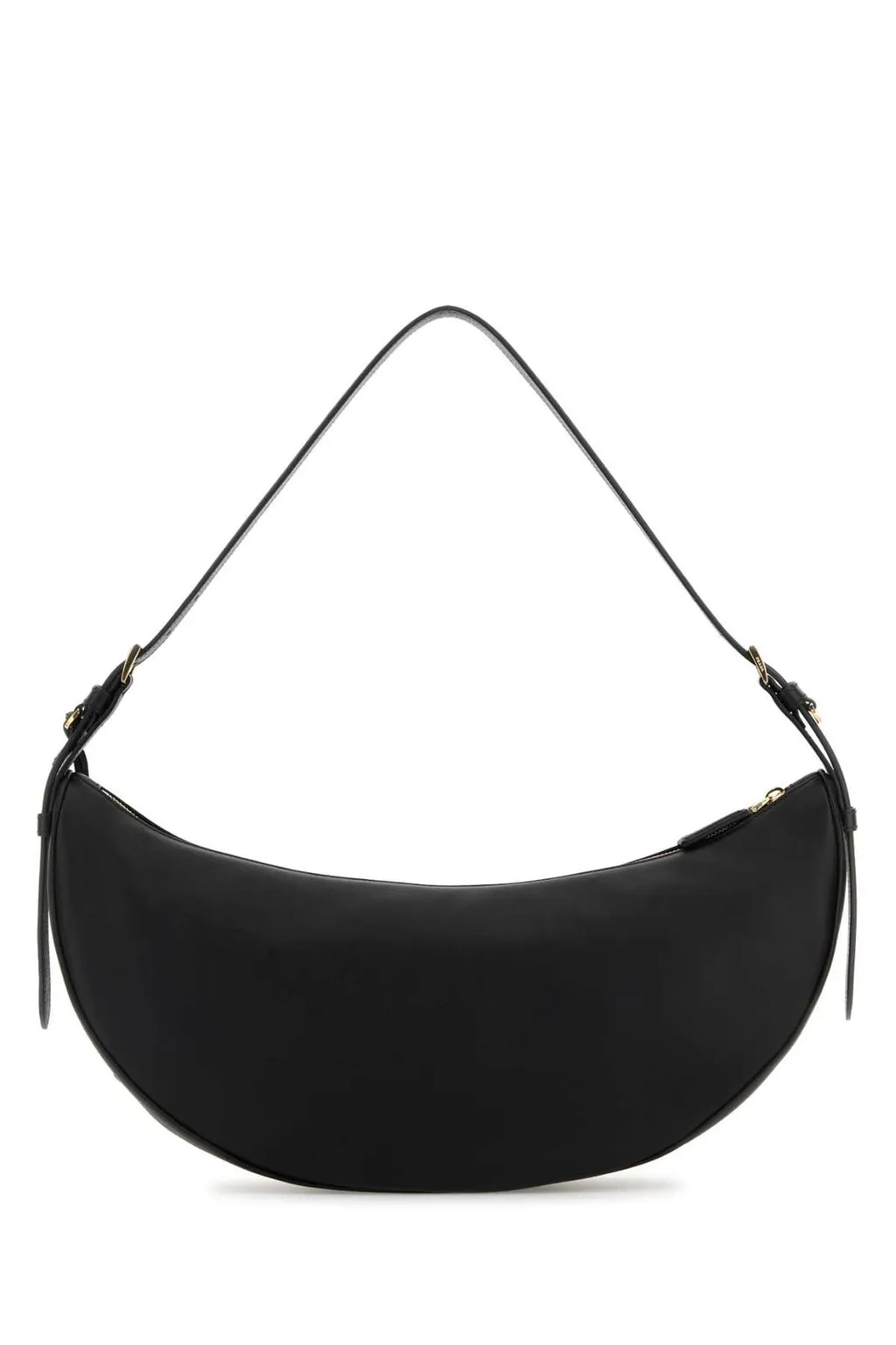 Prada Triangle-Logo Demi-Lune Shoulder Bag