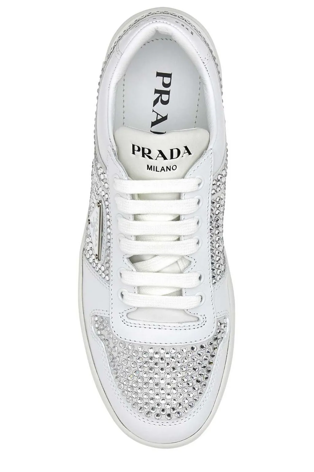 Prada Embellished Low-Top Sneakers