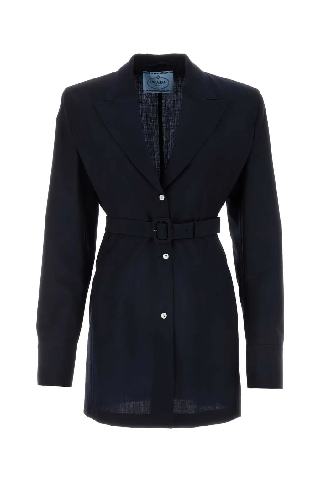 Prada Belted Single-Breasted Blazer