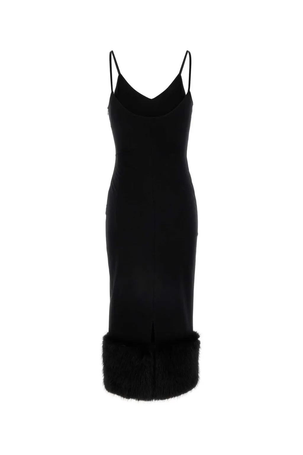 Prada V-Neck Jersey Midi Dress