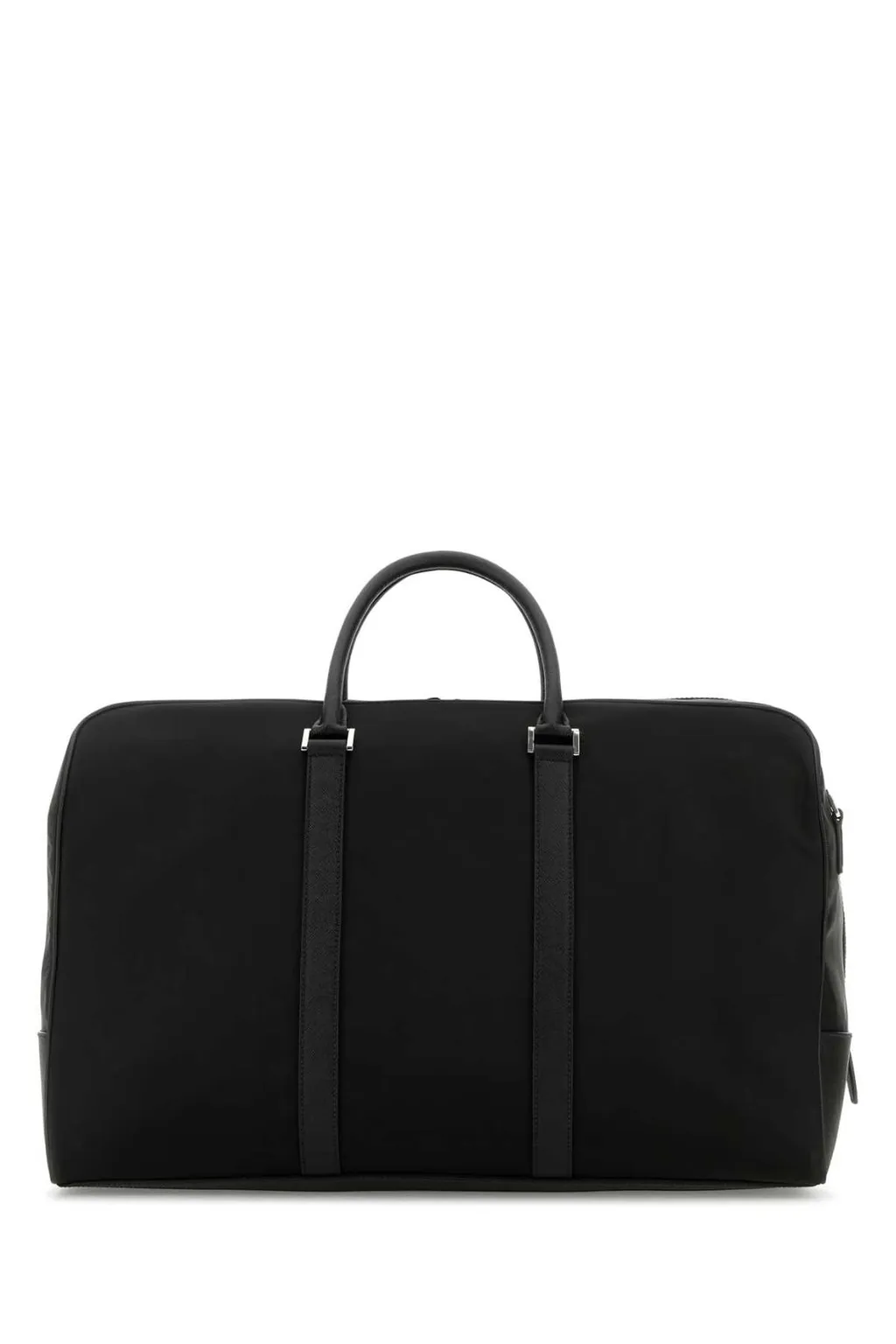 Prada Logo Plaque Zipped Duffle Bag