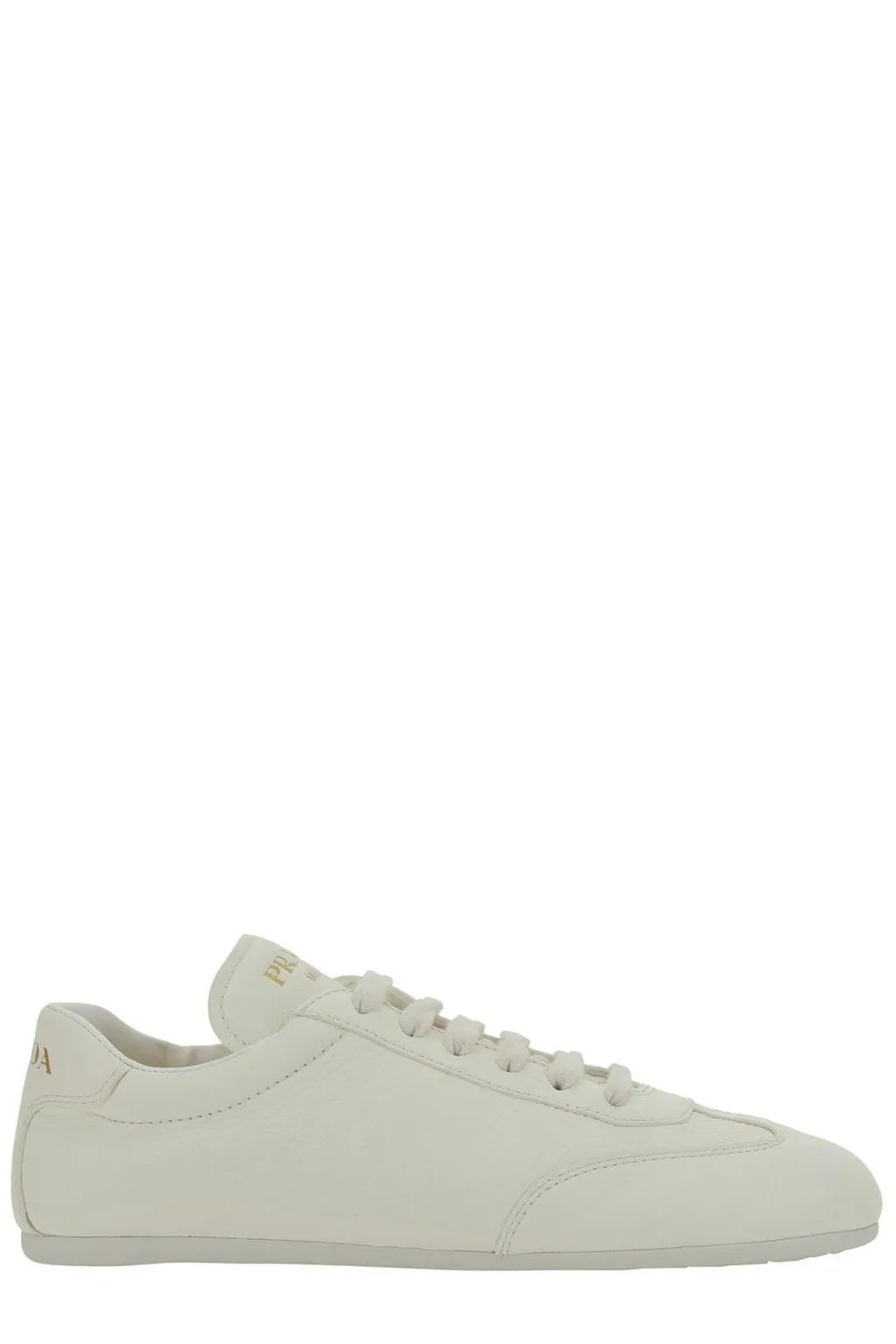 Prada Round-Toe Lace-Up Sneakers