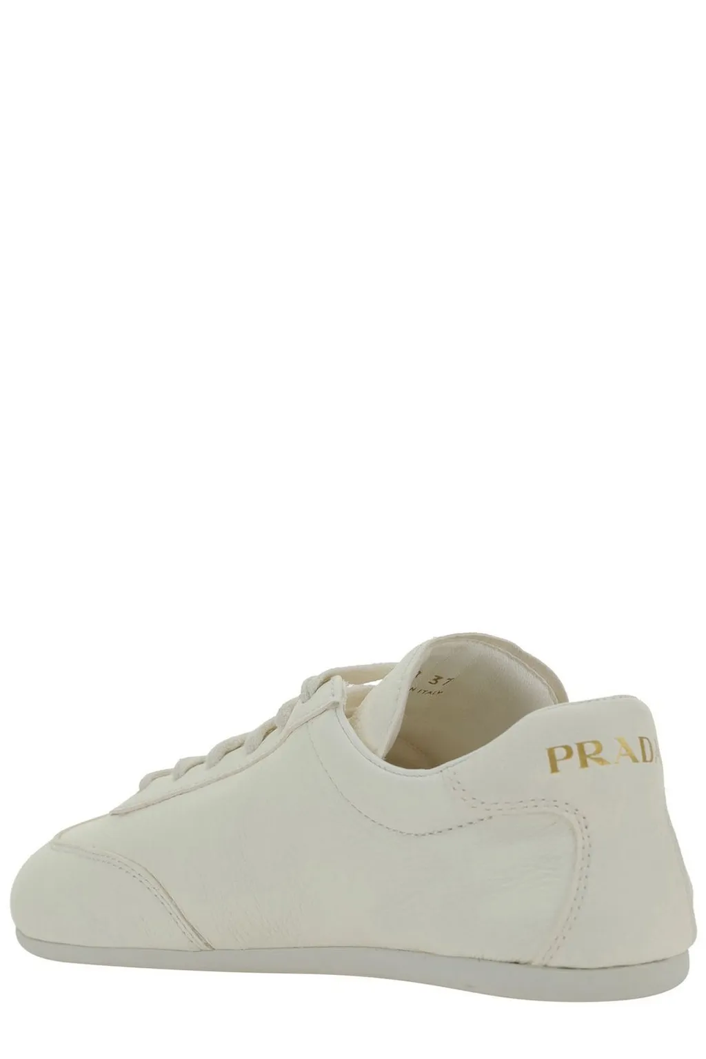 Prada Round-Toe Lace-Up Sneakers