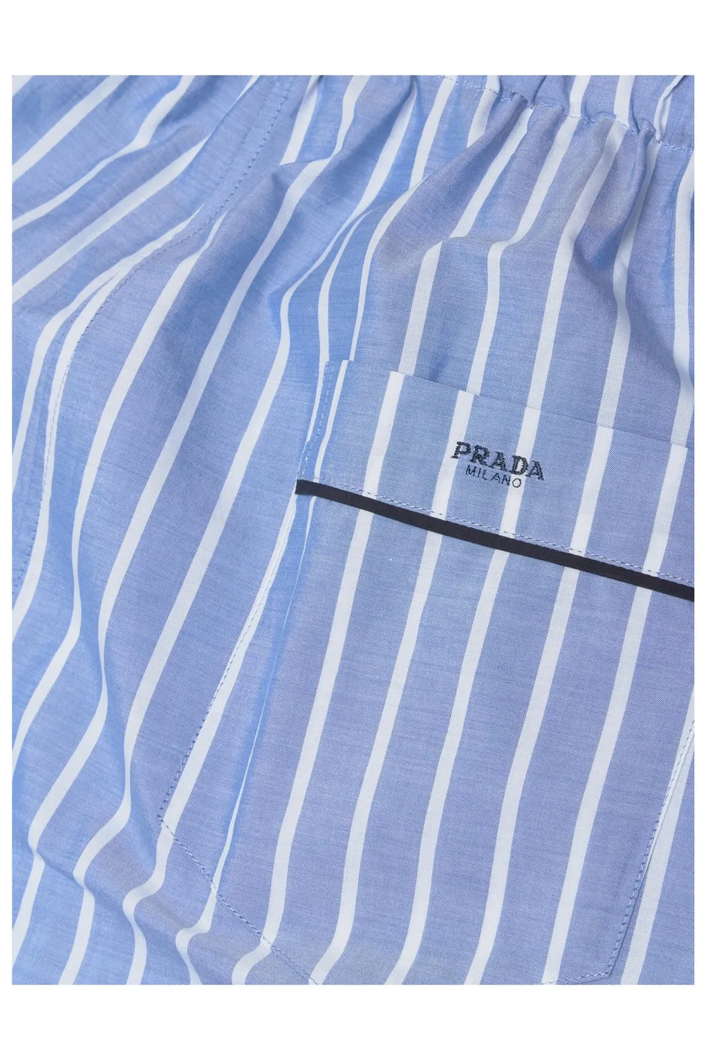 Prada Striped Chambray Trousers