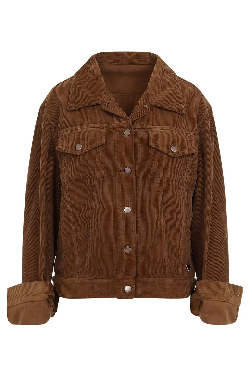 Prada Corduroy Button-Up Blouson Jacket