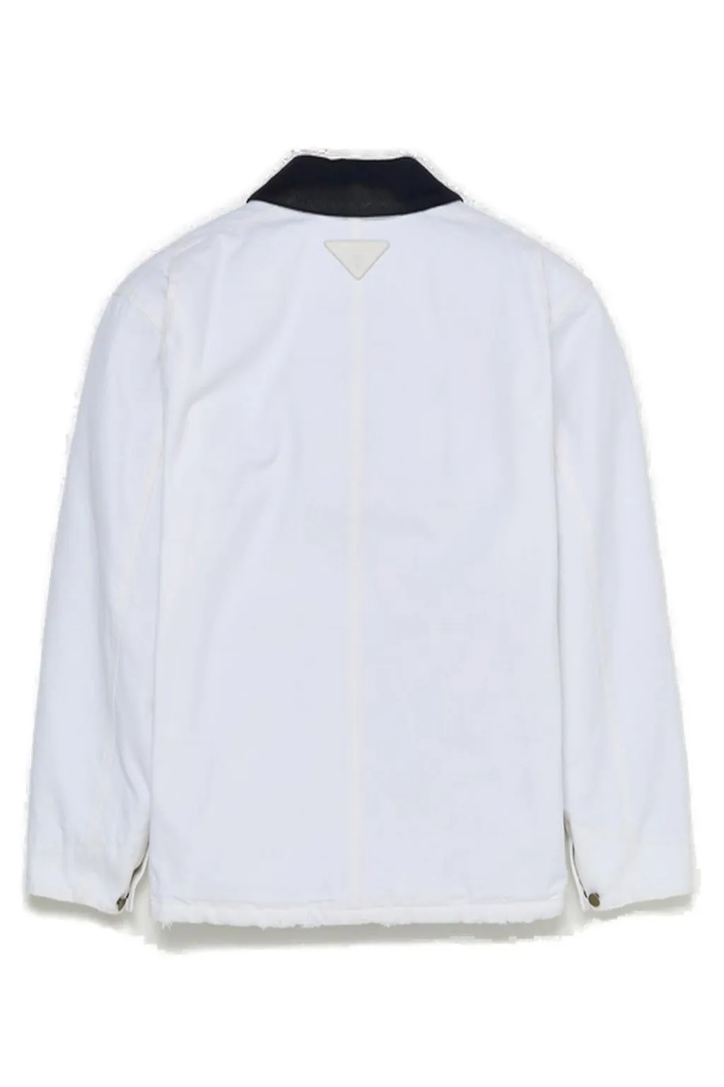 Prada Long-Sleeved Button-Up Distressed Jacket