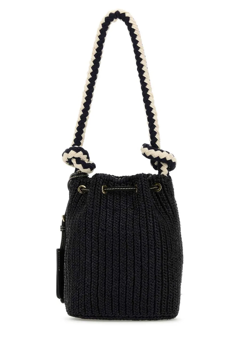 Prada Woven Drawstring Bucket Bag