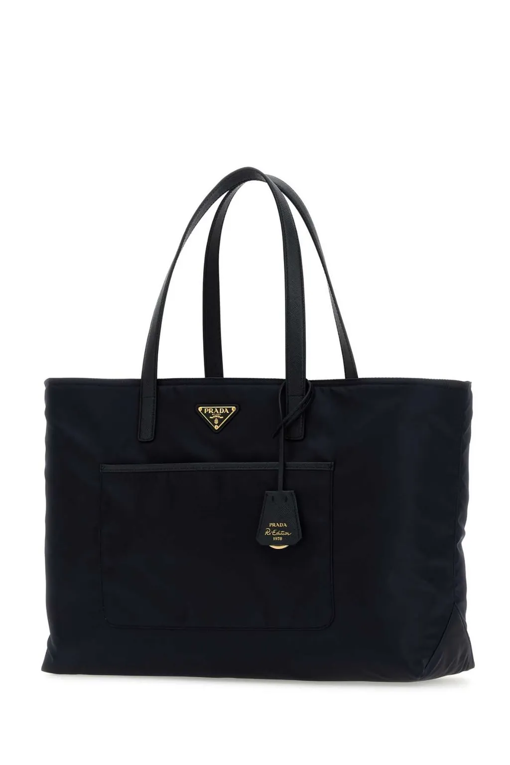 Prada Triangle-Logo Tote Bag