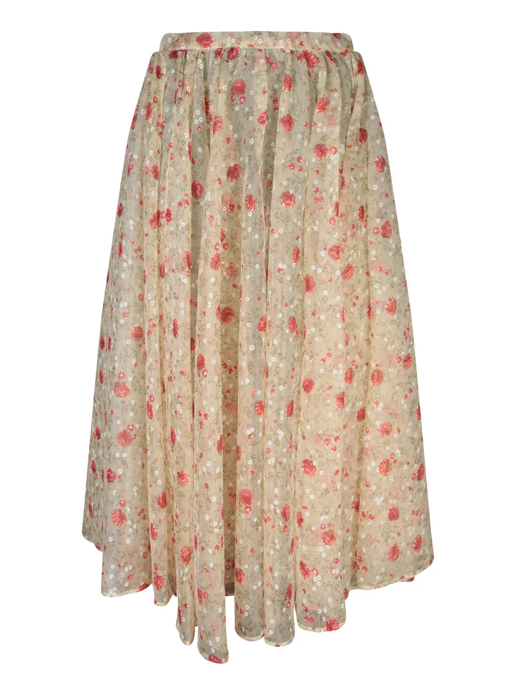 Prada Floral-Printed Midi Skirt