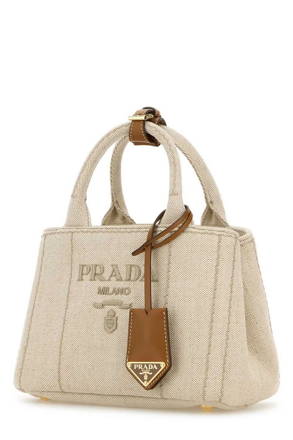 Prada Logo-Embroidered Tote Bag