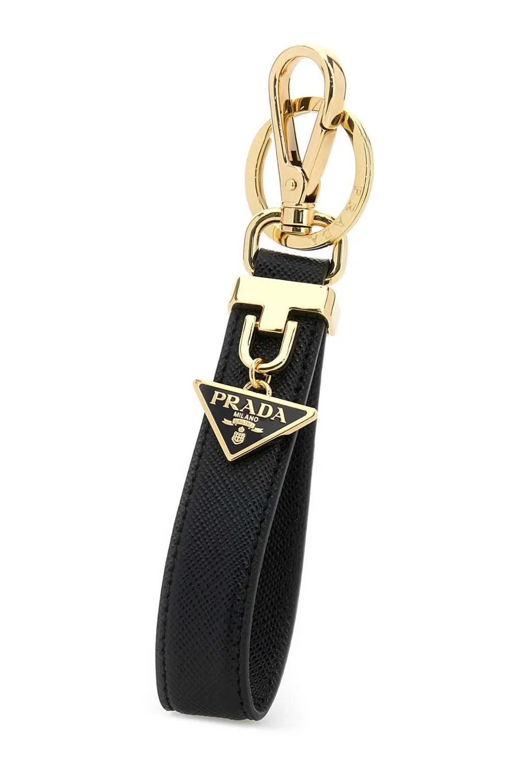 Prada Logo Plaque Key Ring