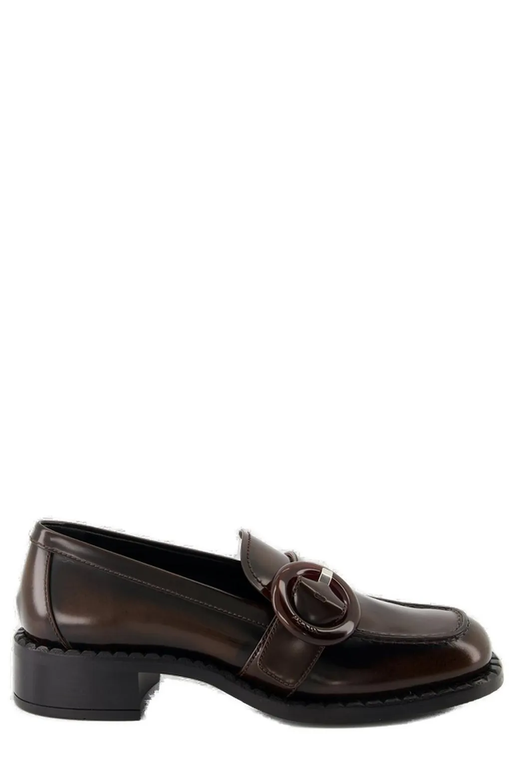 Prada Logo-Engraved Buckled Loafers