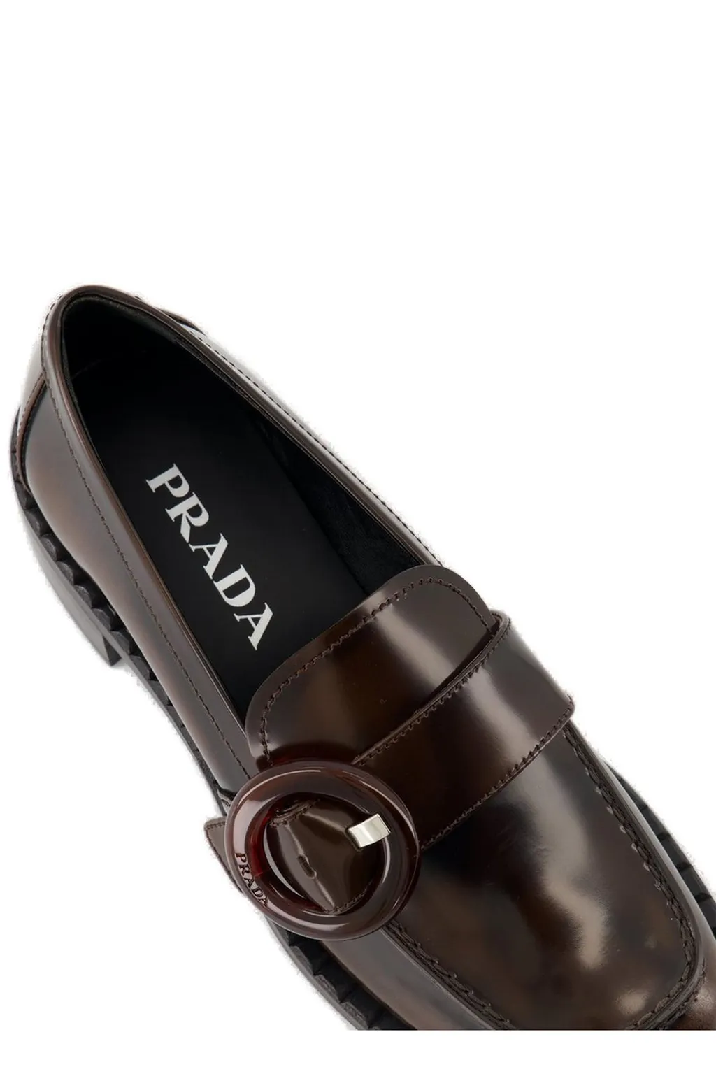 Prada Logo-Engraved Buckled Loafers
