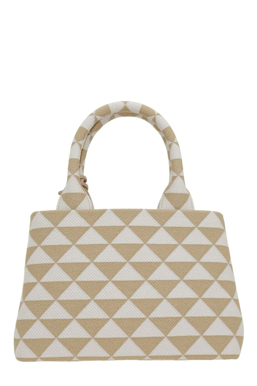 Prada Symbole Embroidered Top Handle Bag