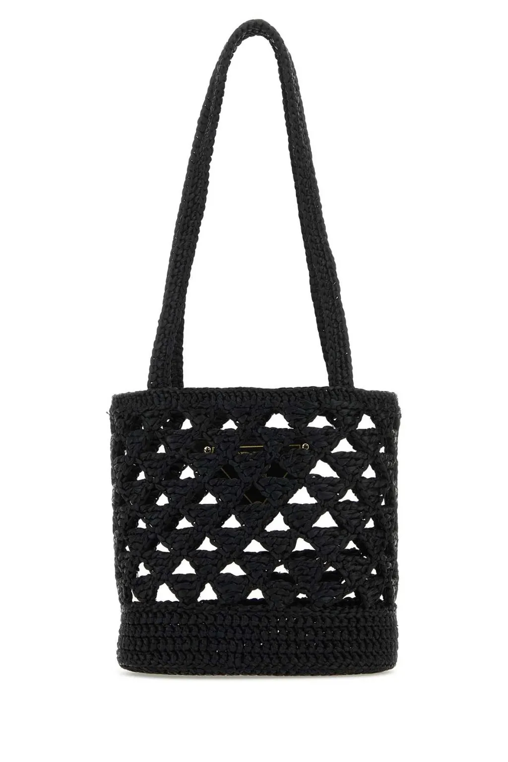 Prada Logo Crochet Tote Bag