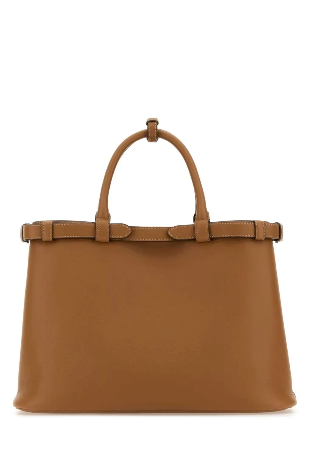 Prada Logo-Stamp Belted Medium Handbag