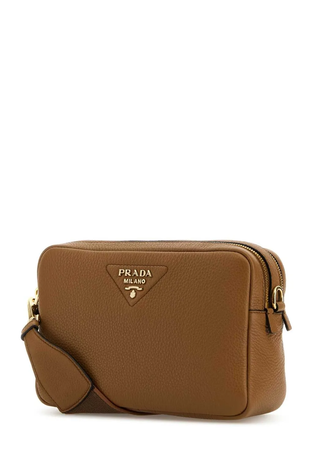 Prada Logo Detailed Zipped Medium Crossbody Bag
