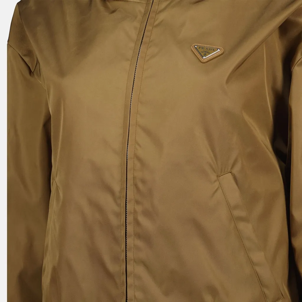 Prada Triangle-Logo Zipped Jacket