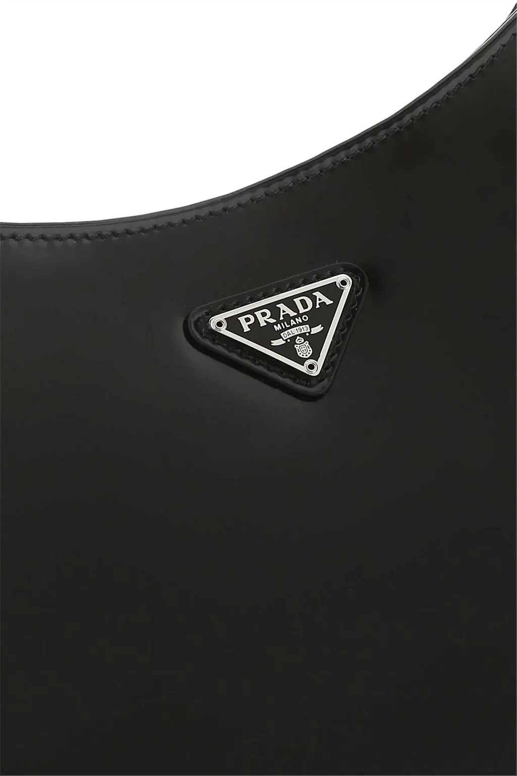 Prada Cleo Logo Plaque Shoulder Bag