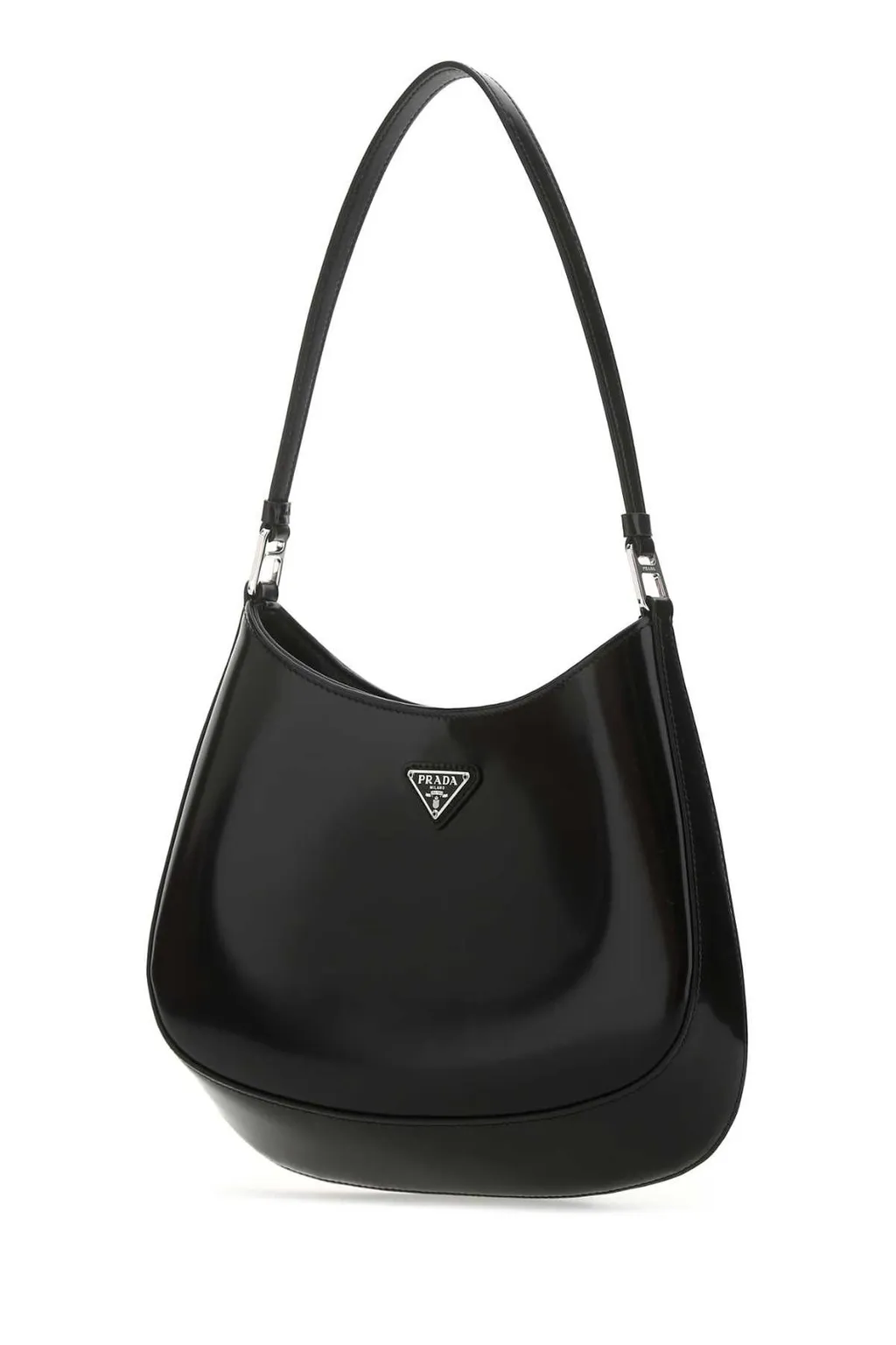 Prada Cleo Logo Plaque Shoulder Bag