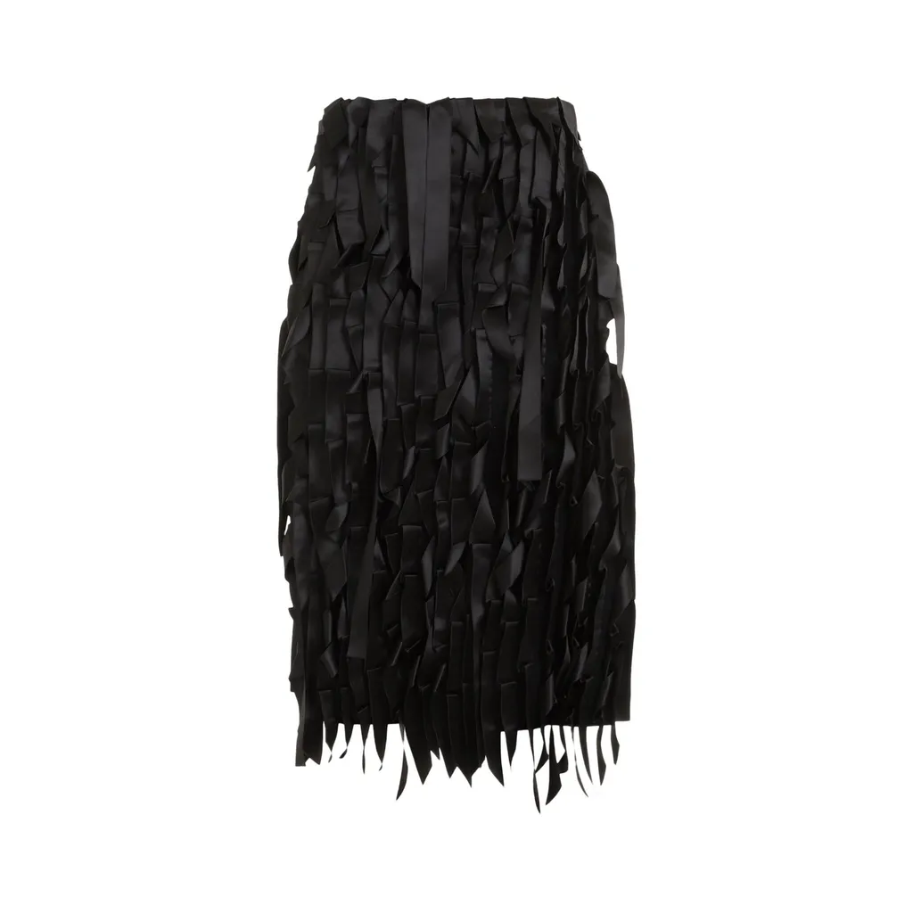 Prada Fringe-Detailed Skirt