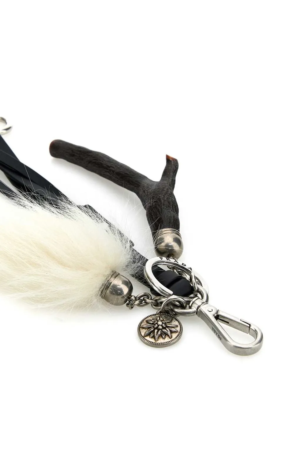 Prada Logo-Engraved Keyring