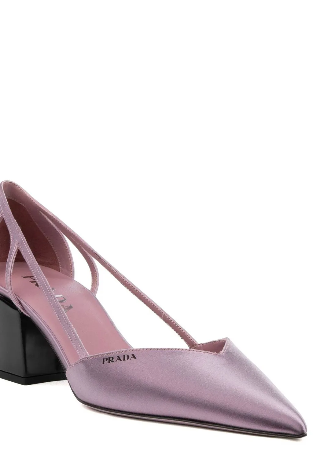 Prada Logo Printed Pointed Toe Pumps