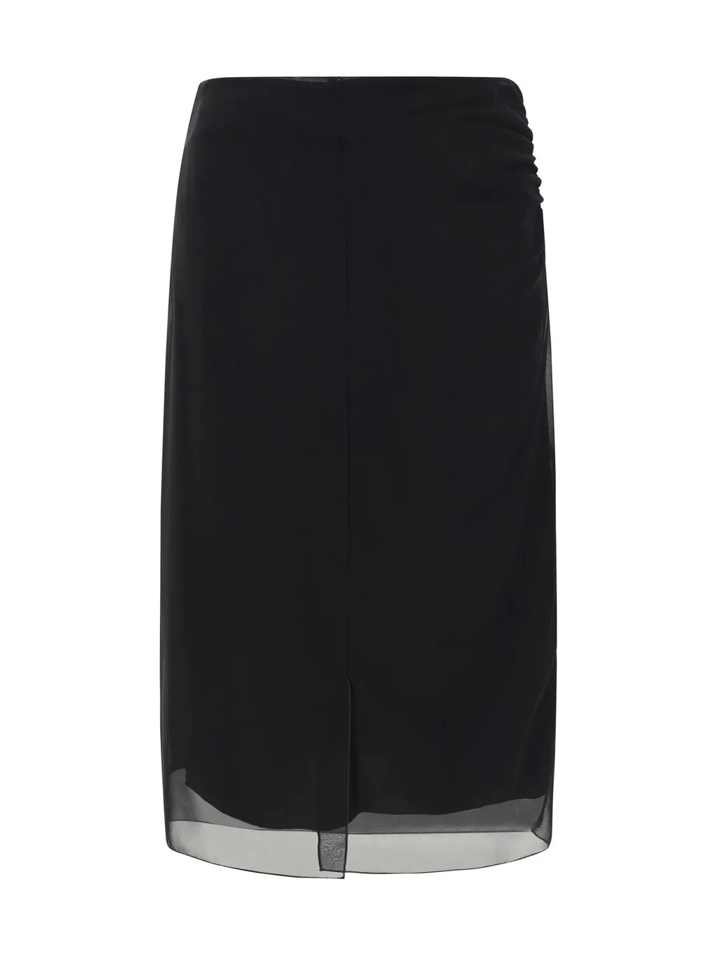 Prada Semi-Sheer Pencil Midi Skirt