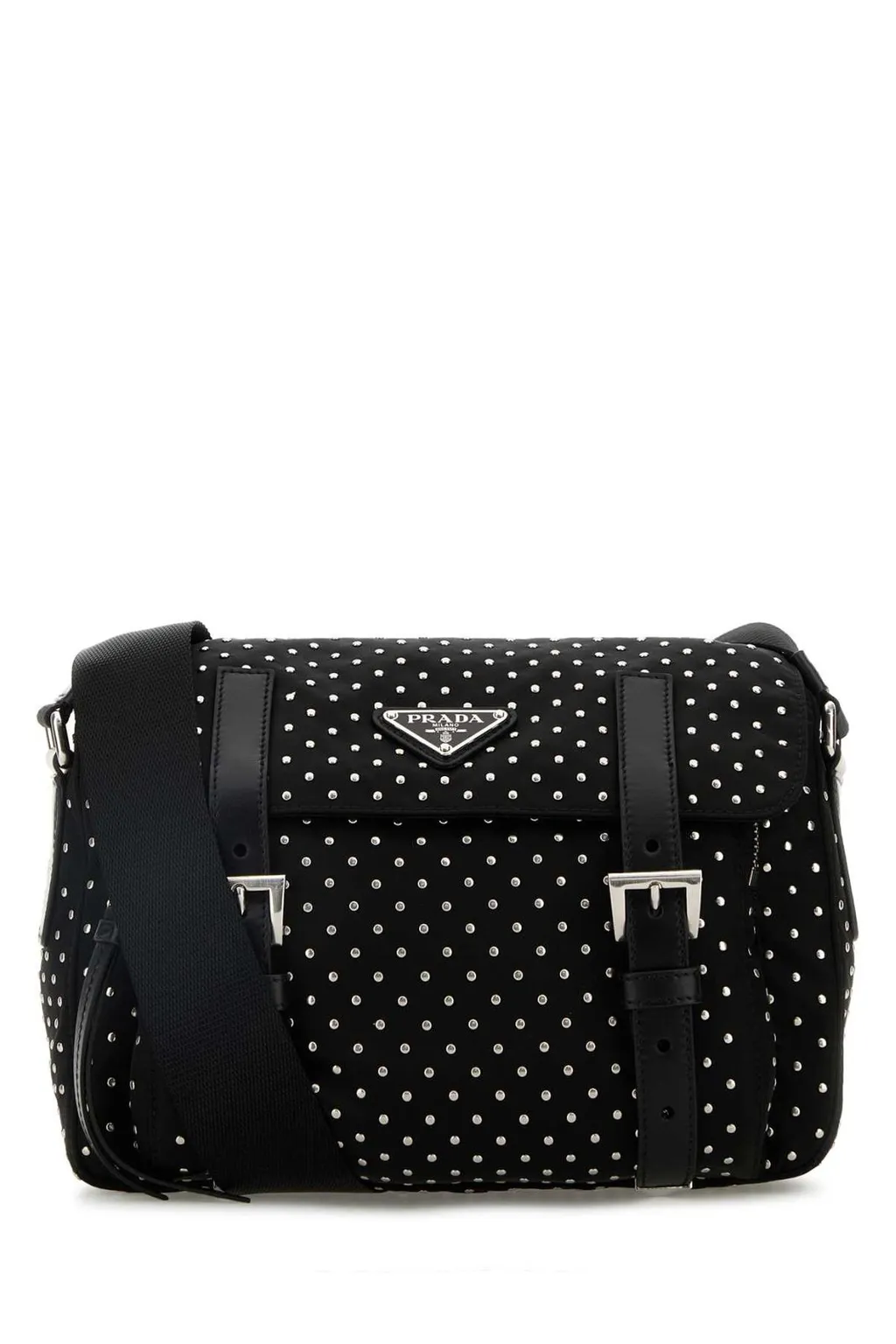 Prada Re-Nylon Studded Shoulder Bag
